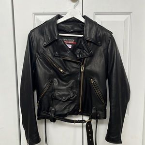 Vintage Leather Motorcycle Jacket